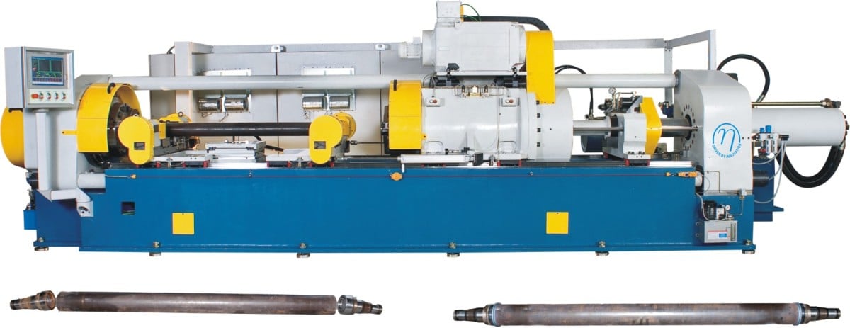 125 tonne Twin head Friction welding machine for Axle housings 6T - Vertical Machine for Smaller Foot Print