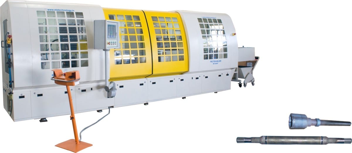 20 tonne Dual moving head machie for propeller shaft 6T - Vertical Machine for Smaller Foot Print